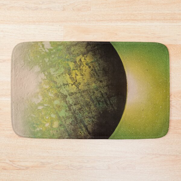 Item preview, Spray paint art green planet designed and sold by WoodRocksArt.
