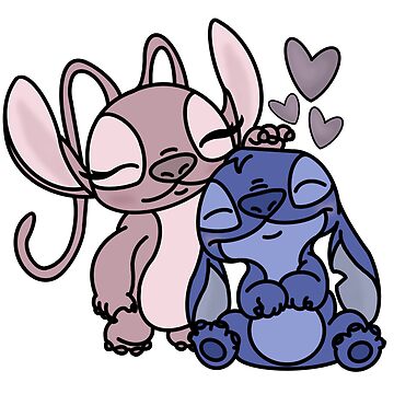 Disney Lilo and Stitch Angel Heart Kisses2 Sticker by Leesed Judy - Pixels