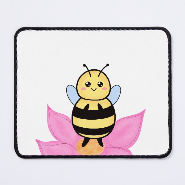 Item preview, Cute Little Honey Bee with Pink Flower designed and sold by Momoliart.