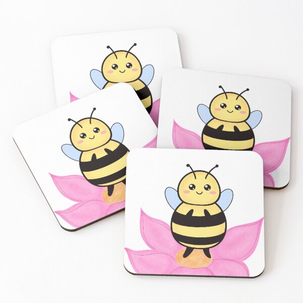 Item preview, Cute Little Honey Bee with Pink Flower designed and sold by Momoliart.