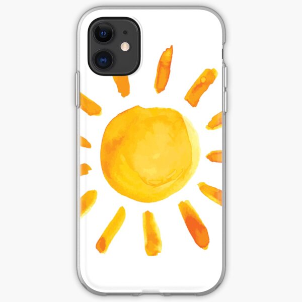 Brushed Watercolor Painted Sun iPhone Soft Case
