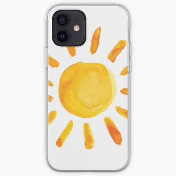 Brushed Watercolor Painted Sun iPhone Soft Case