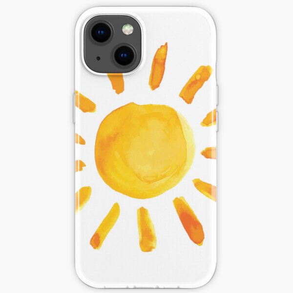 Brushed Watercolor Painted Sun iPhone Soft Case