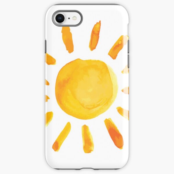 Brushed Watercolor Painted Sun iPhone Tough Case