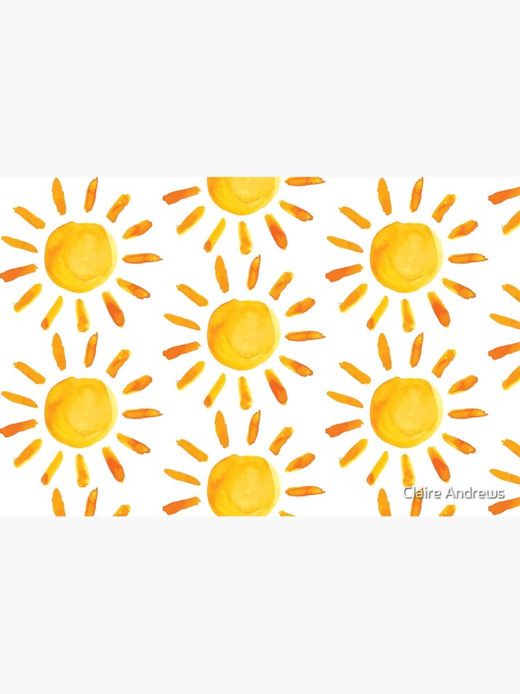 Brushed Watercolor Painted Sun by Claireandrewss