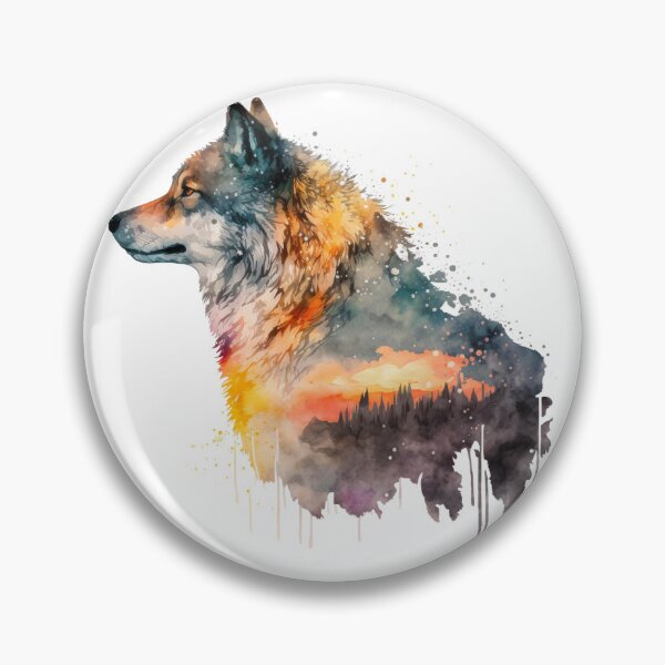 Item preview, Watercolor wolf designed and sold by Spikey49.