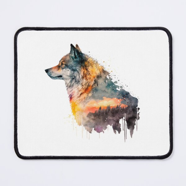 Item preview, Watercolor wolf designed and sold by Spikey49.