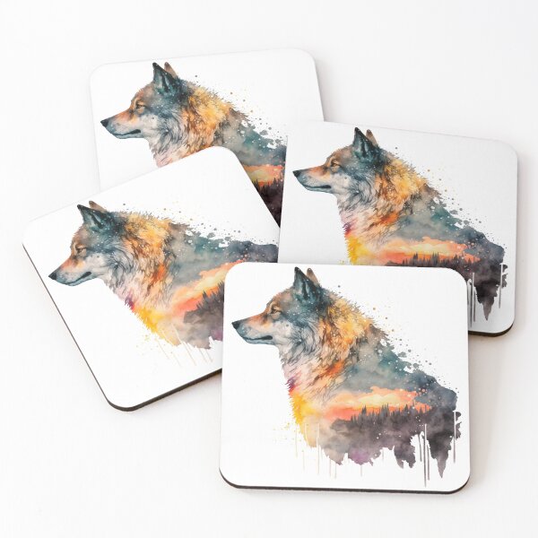 Item preview, Watercolor wolf designed and sold by Spikey49.
