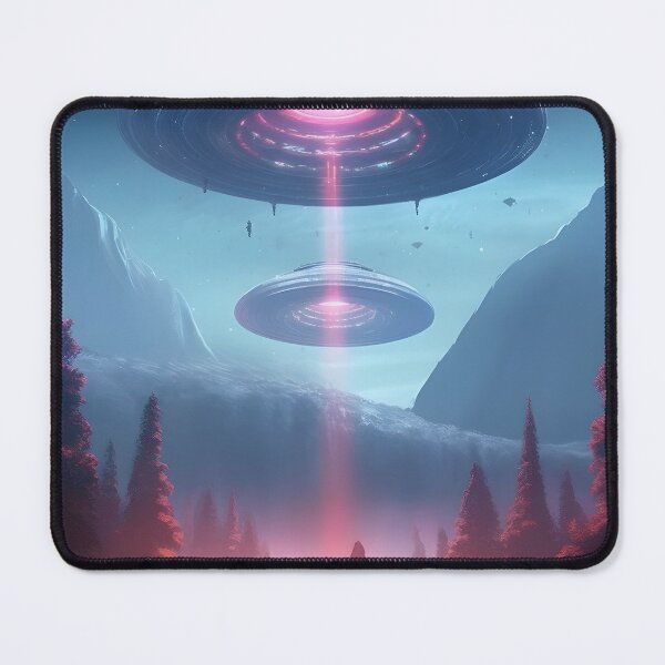 Item preview, Aliens and ufo star gazing scene, in the style of digital art techniques designed and sold by HaberkaDesign.