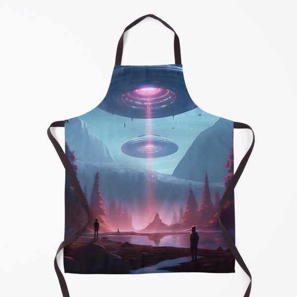 Item preview, Aliens and ufo star gazing scene, in the style of digital art techniques designed and sold by HaberkaDesign.