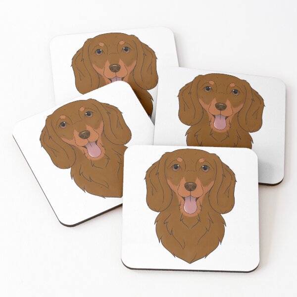 Item preview, Dachshund longhair - red & tan designed and sold by Cynthiaetal.