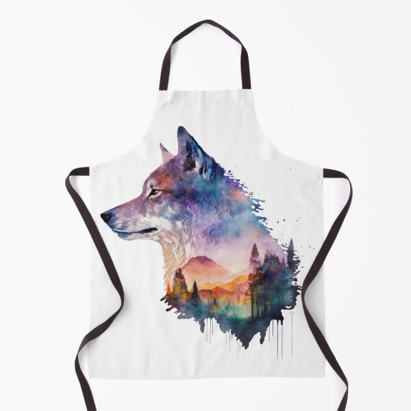 Artikelvorschau, Doppelbelichtungswolf, Aquarelldesign entworfen und verkauft von Spikey49.