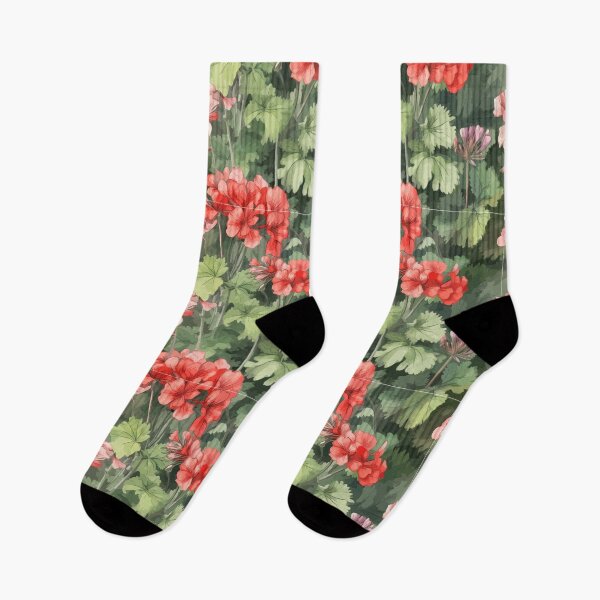 Item preview, Watercolor Geraniums: Midday Brilliance designed and sold by TopArtsy.