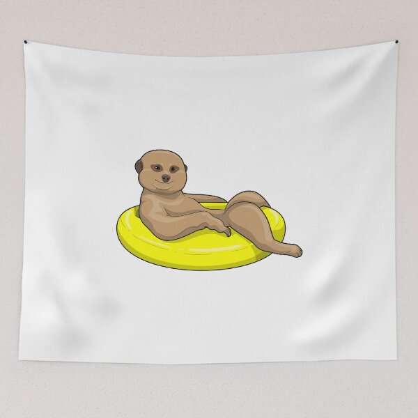 Item preview, Meerkat Swimming Lifebuoy designed and sold by Snabdesign84.