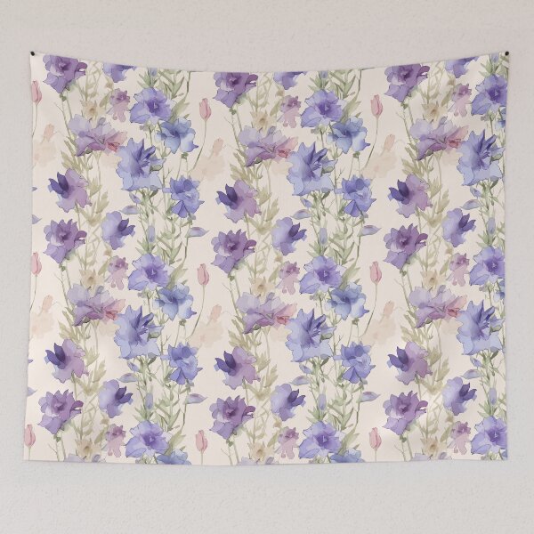 Item preview, Sunlit Larkspur: Watercolor Dreamscape designed and sold by TopArtsy.