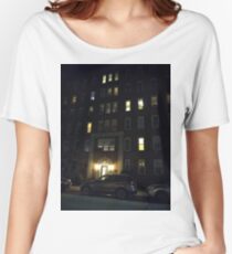 Night, Building, Windows, Lights Women's Relaxed Fit T-Shirt