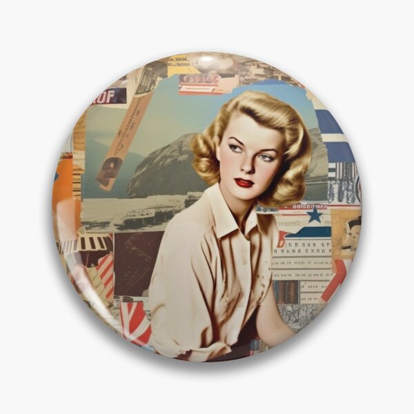 Item preview,  America Retro Vintage Patchwork of Americana Pattern Collage designed and sold by BrandonArtWorld.