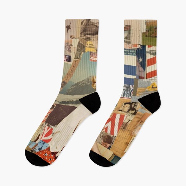 Item preview,  America Retro Vintage Patchwork of Americana Pattern Collage designed and sold by BrandonArtWorld.