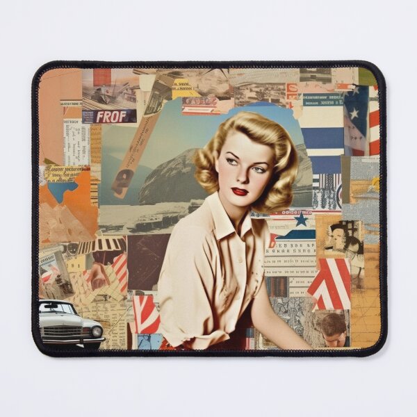 Item preview, America Retro Vintage Patchwork of Americana Pattern Collage designed and sold by BrandonArtWorld.