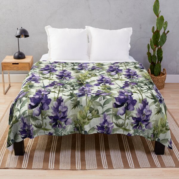 Item preview, Midday Magic: Monkshood in Watercolors designed and sold by TopArtsy.
