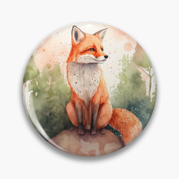 Artikelvorschau, Aquarellfuchs entworfen und verkauft von Spikey49.