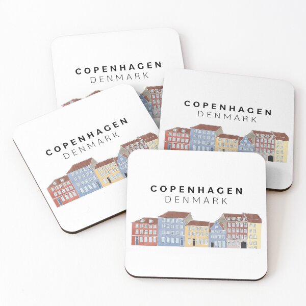 Item preview, Copenhagen Nyhavn Denmark City Illustration designed and sold by Designedby-E.