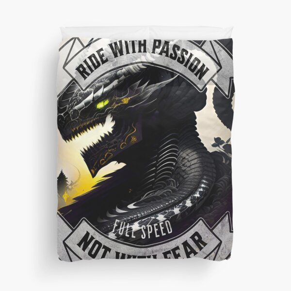 Black Momba Skull, Design 1sb (Motorcycle Clube Collection) Duvet Cover