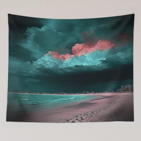 Item preview, "Dark Beach under a Pink Stormy Sky" designed and sold by Anthonny Barlan.