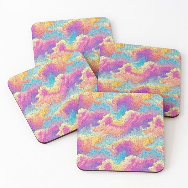 Item preview, Colorful Pastel Topographic Map Pattern designed and sold by PatternsFTW.