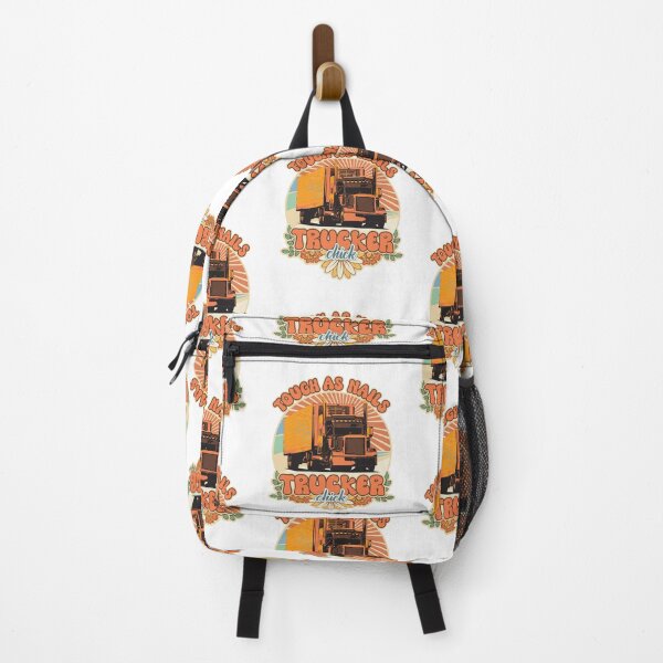Item preview, Groovy trucker girl female driver quote Tough as nails designed and sold by HomeCoquette.