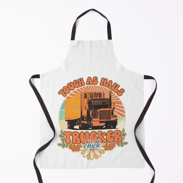 Item preview, Groovy trucker girl female driver quote Tough as nails designed and sold by HomeCoquette.