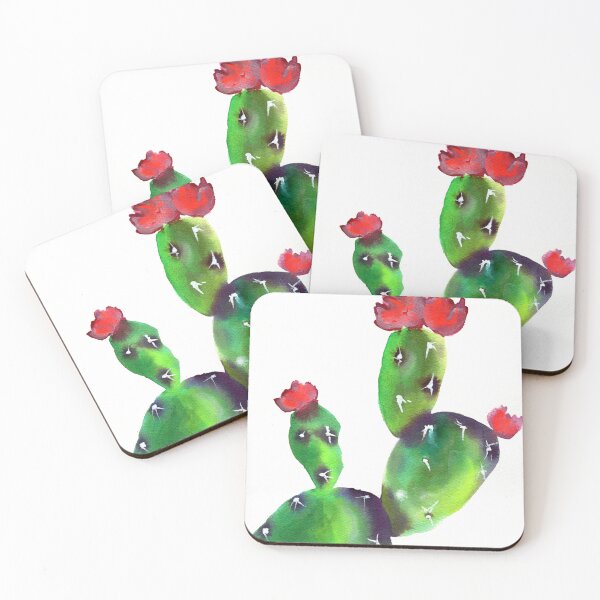 Item preview, Neon flowering cactus watercolor painting designed and sold by AnissaF.