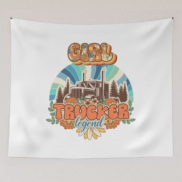 Item preview, Groovy trucker girl female driver quote Trucker legend designed and sold by HomeCoquette.