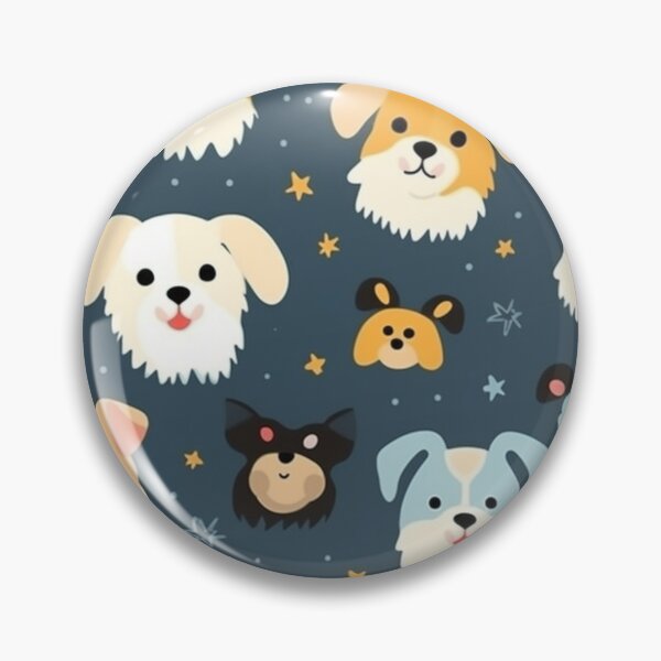 Item preview, Cute dibujos animados ilustración perro caras patrón designed and sold by PatternsFTW.