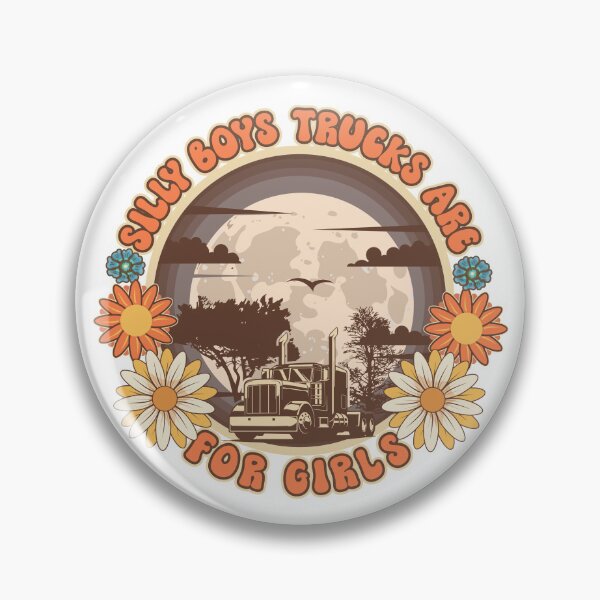 Item preview,  Groovy trucker girl female driver quote Silly boys trucks are for girls designed and sold by HomeCoquette.