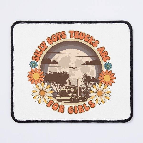 Item preview, Groovy trucker girl female driver quote Silly boys trucks are for girls designed and sold by HomeCoquette.