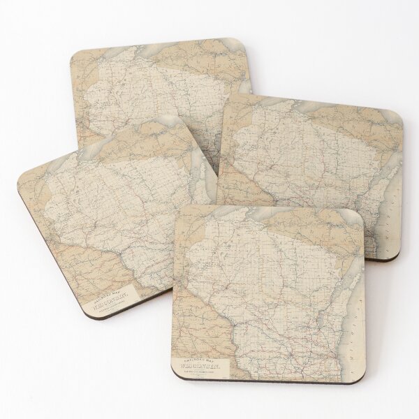 Item preview, Vintage Wisconsin Railroad Map designed and sold by BeaSchoney.