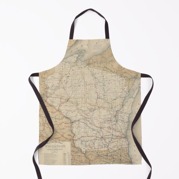 Item preview, Vintage Wisconsin Railroad Map designed and sold by BeaSchoney.