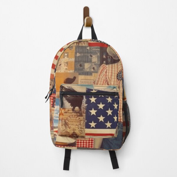 Item preview,  America Retro Vintage Patchwork of Americana Pattern Collage designed and sold by BrandonArtWorld.