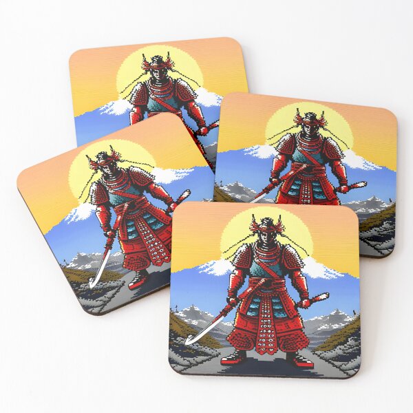 Item preview, Pixel Samurai on the background of the mountain designed and sold by brandway.