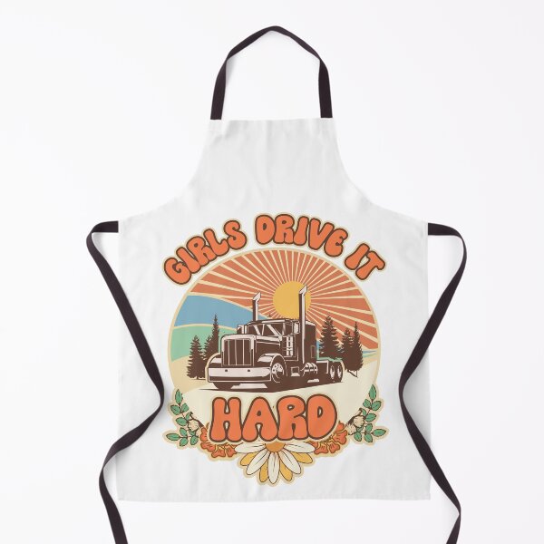 Item preview, Groovy trucker girl female driver quote Girls drive it hard designed and sold by HomeCoquette.