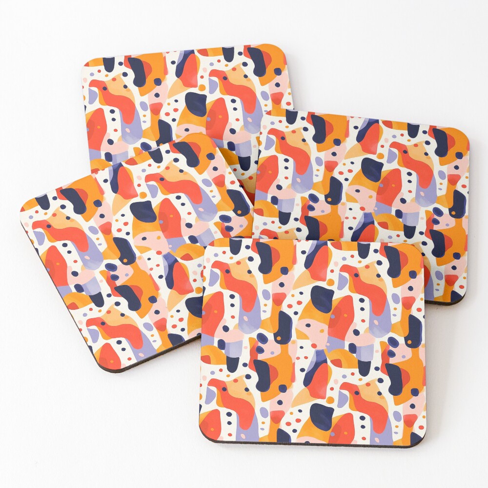Aperçu de l'œuvre Dessous de verre (lot de 4) créée et vendue par PatternStream.