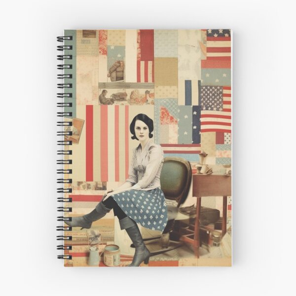 Item preview,   America Retro Vintage Patchwork of Americana Pattern Collage designed and sold by BrandonArtWorld.