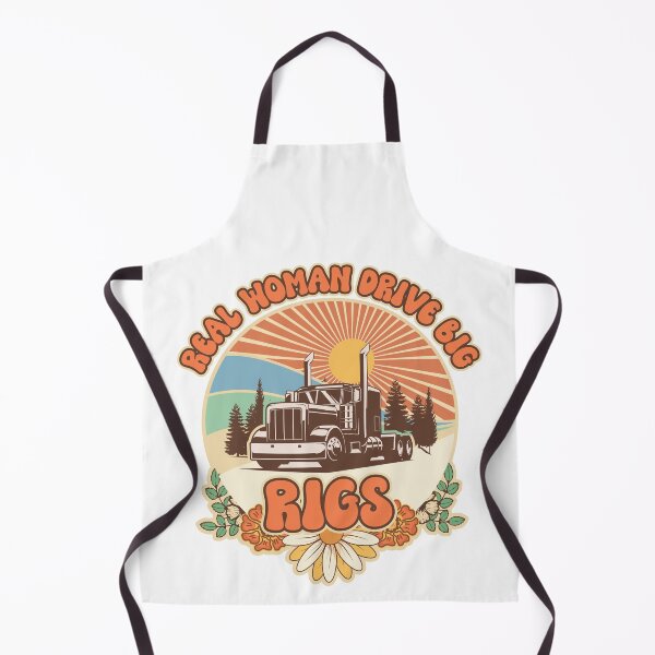 Item preview, Groovy trucker girl female driver quote Real women drive big rigs designed and sold by HomeCoquette.
