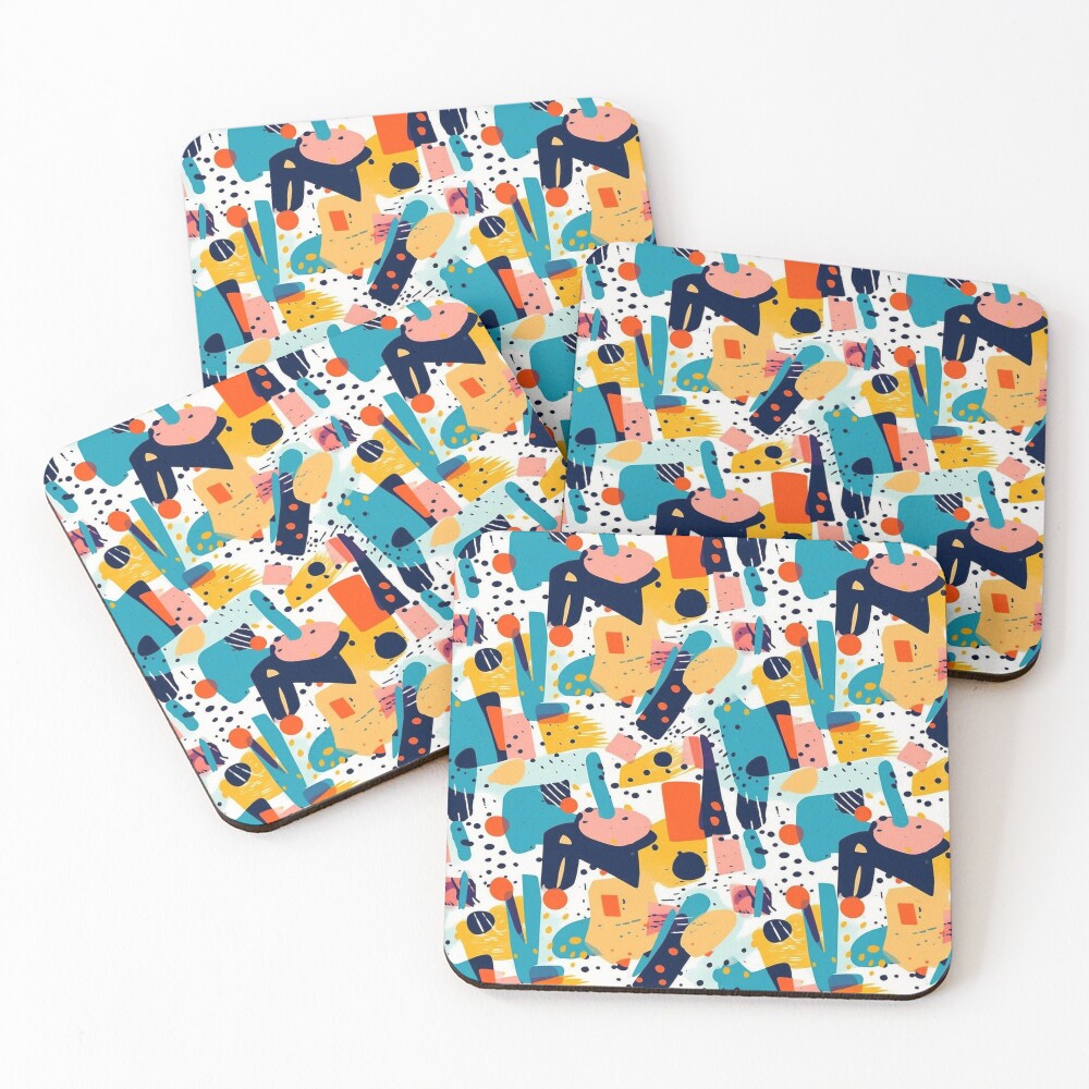 Aperçu de l'œuvre Dessous de verre (lot de 4) créée et vendue par PatternStream.