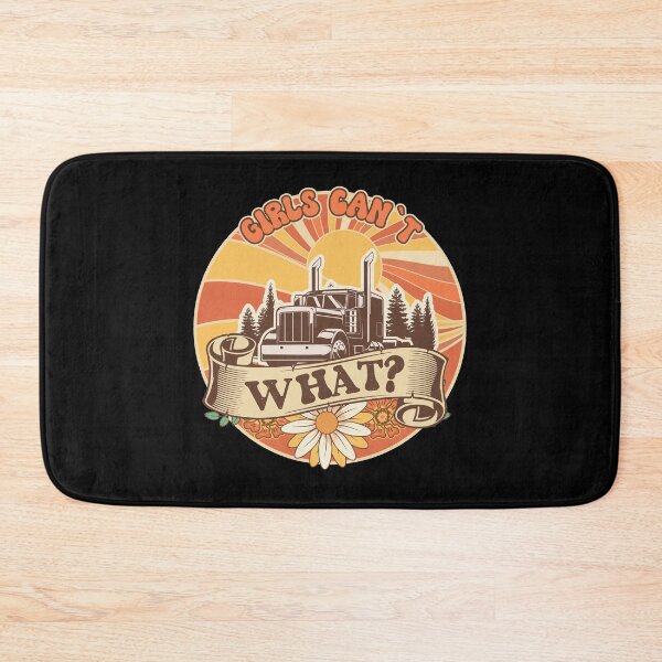 Item preview, Groovy trucker girl female driver quote Girls cant what? designed and sold by HomeCoquette.