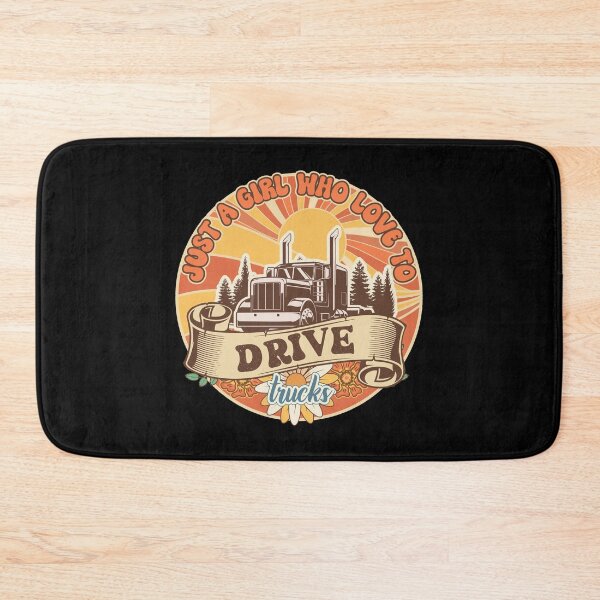 Item preview, Groovy trucker girl female driver quote Just a girl who loves to drive trucks designed and sold by HomeCoquette.
