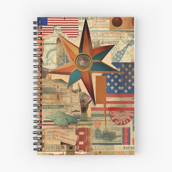 Item preview,   America Retro Vintage Patchwork of Americana Pattern Collage designed and sold by BrandonArtWorld.