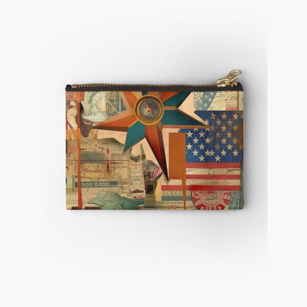 Item preview,   America Retro Vintage Patchwork of Americana Pattern Collage designed and sold by BrandonArtWorld.