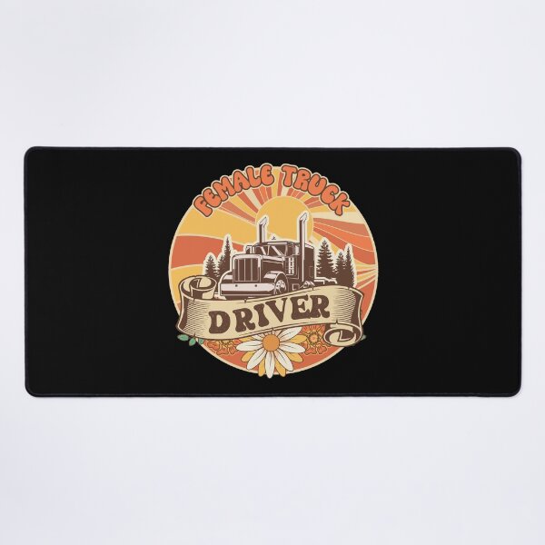 Item preview,  Groovy trucker girl female truck driver designed and sold by HomeCoquette.